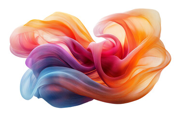 Poster - A vibrant and colorful abstract swirl, featuring flowing waves of orange, pink, and blue hues, creating a dynamic and visually striking composition.