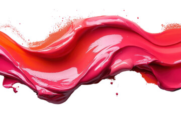 Aufkleber - A vibrant and fluid wave of pink paint, capturing motion and creativity with a glossy finish. Ideal for artistic and design projects.