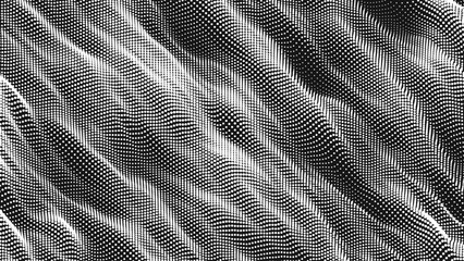 Poster - point wave diagonal texture. abstract dot background. technological cyberspace background.