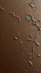 Poster - a close-up of a weathered, textured metallic surface with a rustic, industrial aesthetic, showing imperfections and rust spots. The textures create a captivating visual