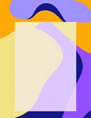 Poster - Colorful abstract poster background with organic shapes and blank space for text