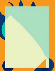 Poster - Colorful abstract poster with geometric shapes creating a vibrant and dynamic composition
