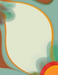 Fototapete - Abstract poster background with curved lines and copy space