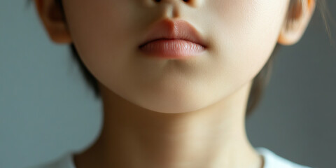 Poster - Close-up of Child's Lower Face and Neck