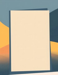 Poster - Blank poster with colorful abstract background displaying geometric shapes