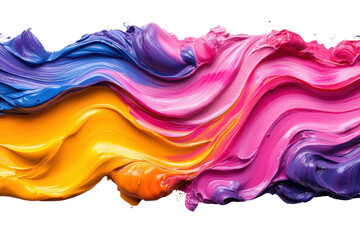 Poster - Colorful abstract paint textures flowing in vibrant shades of blue, pink, yellow, and purple, creating a visually striking and dynamic background.