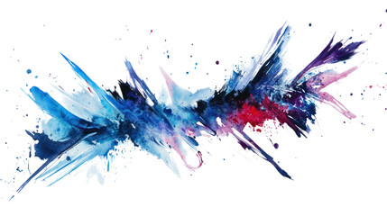 Fototapete - Colorful abstract watercolor design featuring dynamic splashes of blue, pink, and purple, perfect for creative projects and digital art.