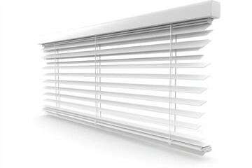 Wall Mural - elegant white blinds gracefully filtering light in a modern home setting during daytime isolated on 