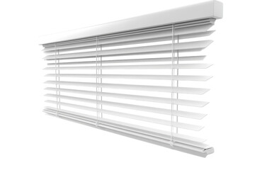 Wall Mural - elegant white blinds gracefully filtering light in a modern home setting during daytime isolated on 