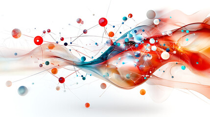 Poster - Dynamic abstract art movement digital space visual design creative environment colorful viewpoint artistic expression
