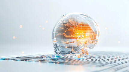 Poster - Innovative brain technology revolutionizing mental health digital realm 3d visualization futuristic environment conceptual viewpoint