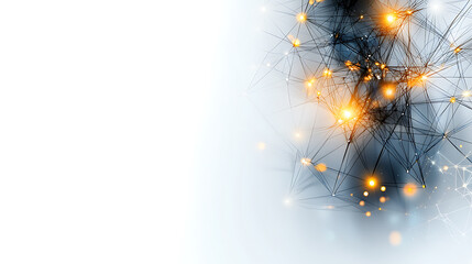 Poster - Illuminated network of connections digital world abstract art futuristic environment close-up view technology concept