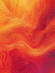 Fototapete - Energetic abstract waves in red and orange hues create a vibrant and dynamic background for text or design