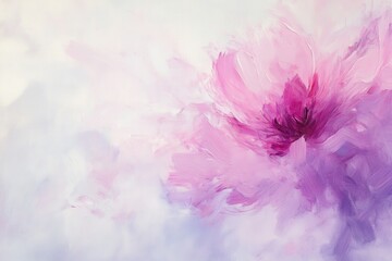 Poster - Soft pastel floral backdrop with lavender and pink hues ideal for feminine design accents or elegant invitations