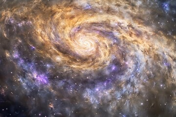Wall Mural - nebula dreamscape with swirling violet dust clouds and luminous celestial bodies, creating an otherworldly cosmic tapestry illuminated by distant stars