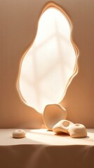 Aufkleber - an abstract art with unique shapes and organic forms, a display platform