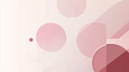 Poster - Minimalist flat gradient background featuring soft pink geometric shapes, creating a modern and elegant composition.