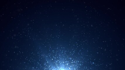 Wall Mural - animated background loop - glowing particles rising with light rays