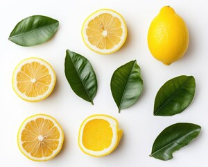 Poster - Clean Citrus Minimalism Botanical Fresh Lemon Food for Wellness Branding, Digital Content and Sustainable Culinary Marketing