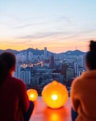 Poster - Global Gen Z Connections Sunset Seoul Rooftop Experience - Multicultural Networking and Urban Innovation in Higher Education Landscape