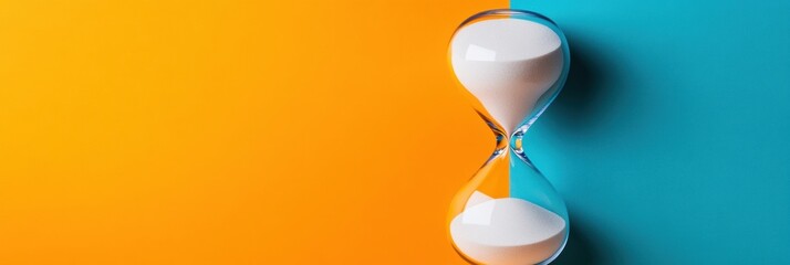 Leinwandbilder - Minimalist Time Management Dynamic Hourglass Visual for Digital Productivity, Workflow Optimization and Creative Professional Strategy Solutions