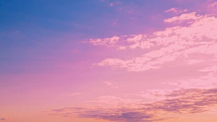 Wall Mural - Amazing Color Effect Of Cloud Timelapse. Natural Bright Dramatic Sky Background. Soft Colors. Pink Clouds Time-lapse. Fantasy Clouds Time Lapse. Gently Pink, Red Colors. Morning Time Sunrise