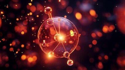 Fototapete - A vivid depiction of a quantum particle showcasing elements like qubits, superposition, and entanglement. The colorful orbs represent the dynamic interactions and states in a quantum circuit.