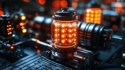 Poster - A detailed view of a quantum computing circuit featuring illuminated qubit components.