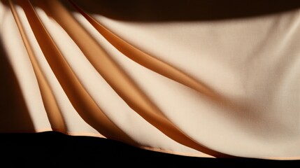 Aufkleber - Soft Minimalist Textile Sculpture Elegant Nude Fabric Folds Capturing Luxurious Texture, Light, and Sculptural Abstraction in Contemporary Design