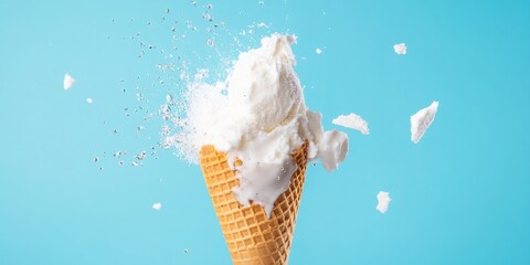 Aufkleber - Hyper-Dynamic Culinary Innovation Explosive Soft Serve Disruption - Millennial Food Design Capturing Sensory Creativity and Ephemeral Textural Moments