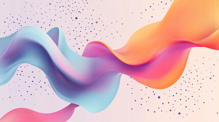 Poster - Abstract colorful flowing wave design background texture illustration art pink blue fluid lines curve