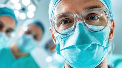 Poster - High-Precision Healthcare Innovation Surgical Professional in Advanced Clinical Setting Showcasing Medical Excellence, Pandemic-Era Resilience, and Cutting-Edge Technological Preparedness