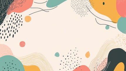 Poster - A dynamic abstract background with muted pastel tones creating a subtle and elegant gradient effect.