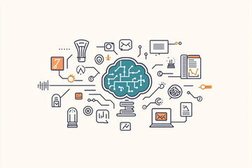 Poster - Abstract cloud computing network digital technology illustration web data ideas server online design