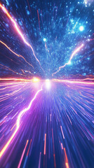 Fototapete - Vivid Electric Light Wallpaper With Modern Energy Effects