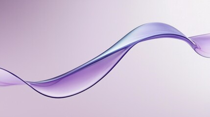 Poster - A flowing iridescent neon wave gliding across a soft purple gradient, evoking a futuristic and artistic aesthetic.