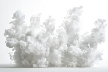 Poster - Abstract white ink cloud swirling in water artistic design background fog dye grey smoke fluid paint