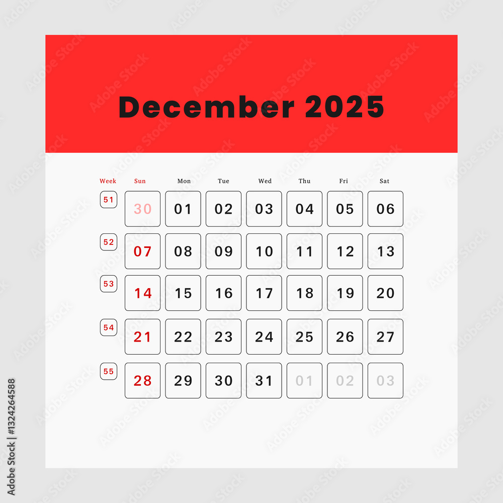letter-calendar-for-december-2025-the-week-begins-on-sunday-time
