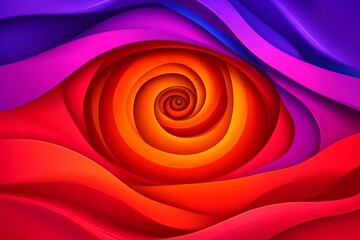 Poster - Vibrant chromatic vortex illusion with dynamic color gradients