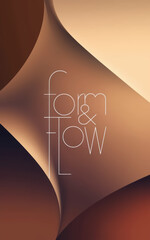 Poster - Elegant Abstract Artwork with Warm Tones and Smooth Curves Representing Form and Flow