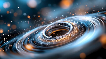 Poster - Captivating abstract image depicting a mesmerizing vortex like swirl of vibrant pulsating energy and dynamic motion creating a hypnotic futuristic and ethereal visual experience