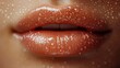 © Sang - Enhanced beauty and aesthetics from lip augmentation procedures after cosmetology treatment are highlighted in a close up of beautiful plump lips.