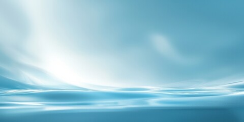 Poster - Abstract light blue background with gentle sunlight shining through