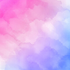 Poster - A soft, abstract watercolor blend of purple, pink, and blue hues, creating a calming and vibrant effect, perfect for backgrounds or artistic designs.