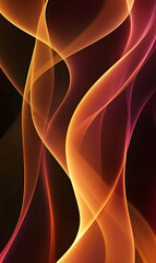 Poster - Abstract luminous curves wallpaper conveying a sense of movement and dimension with light.