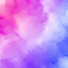 Poster - A soft, abstract watercolor blend of purple, pink, and blue hues, creating a calming and vibrant effect, perfect for backgrounds or artistic designs.