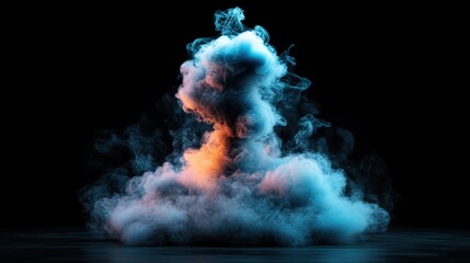 Poster - Enigmatic cloud of smoke creating a mysterious atmosphere with dark and light swirls evoking intrigue and curiosity