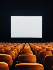 Aufkleber - Cinematic Minimalism Immersive Digital Entertainment Experience - Next-Gen Theater Design Showcasing Symmetrical Retro-Modern Aesthetic for Content Creators