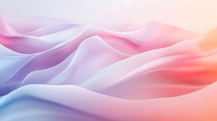 Poster - Abstract pastel waves background of soft fluid shapes, suitable for contemporary designs