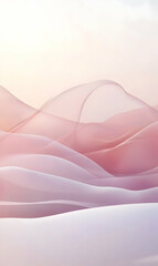 Poster - Delicate waves of soft translucent material creating a flowing and elegant background image